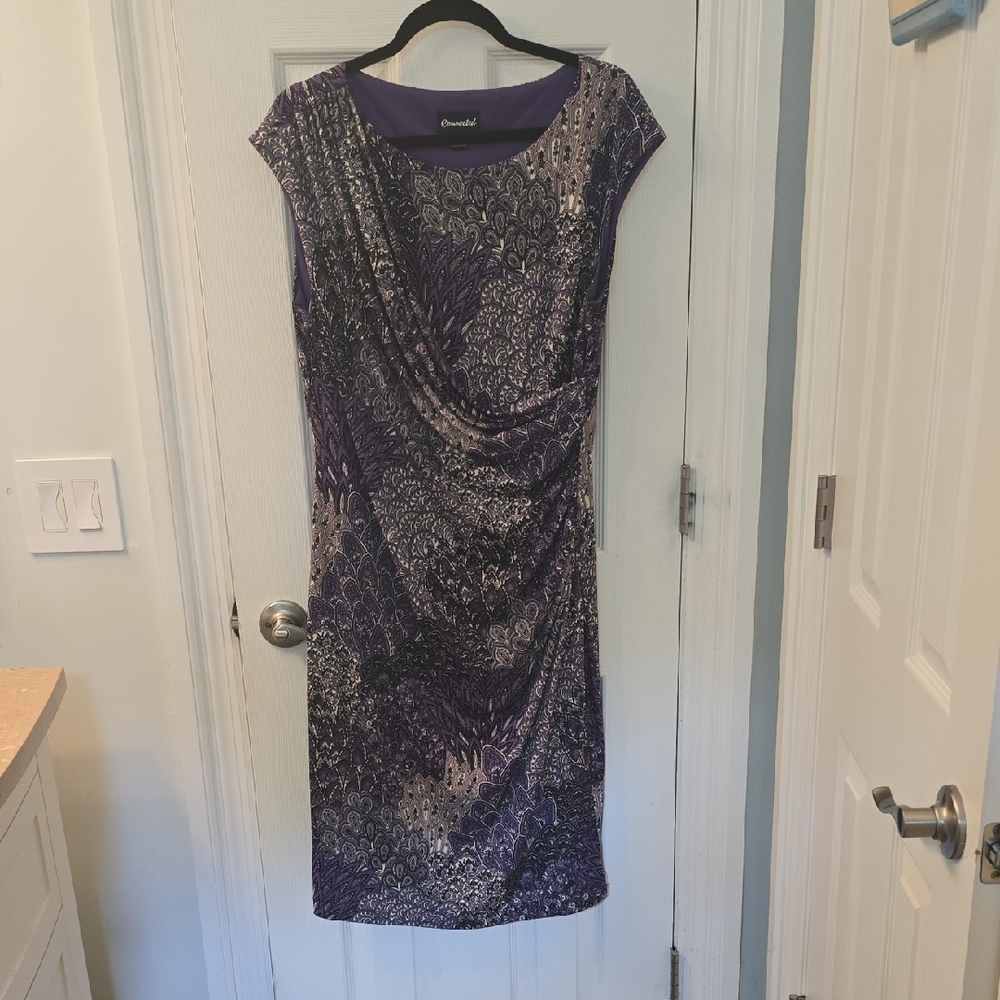 Ruched Sheath Midi Dress Size 16 (#9)
